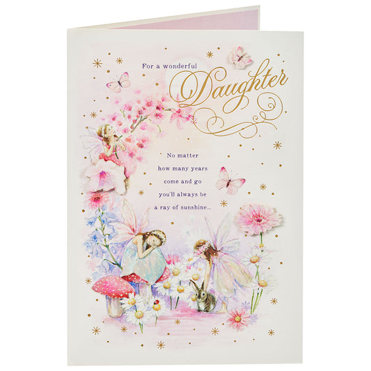 Traditional Cute Daughter Birthday Card