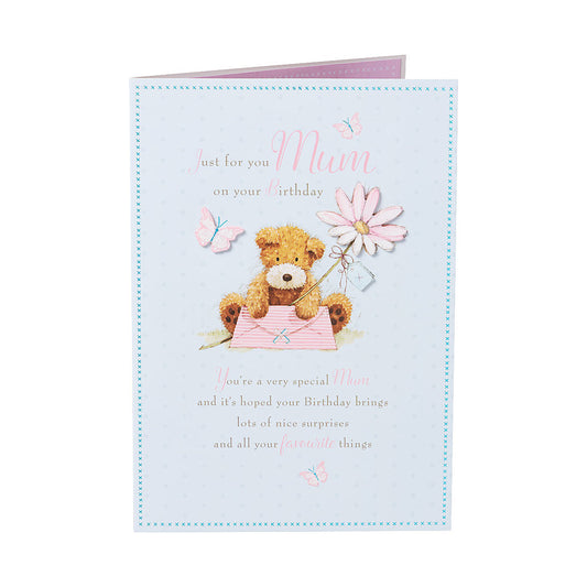 Traditional Bear Mum Birthday Card