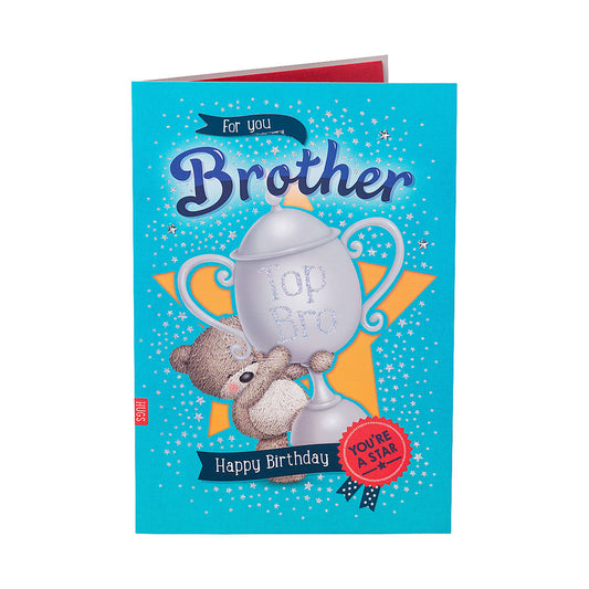 Cute Top Bro Brother Birthday Card