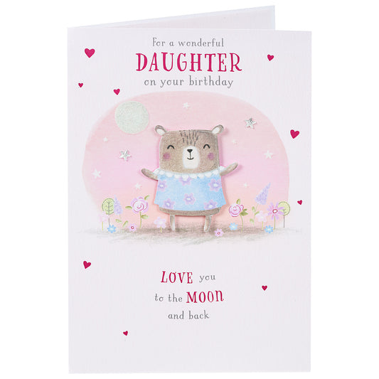 Cute Wonderful Daughter Birthday Card