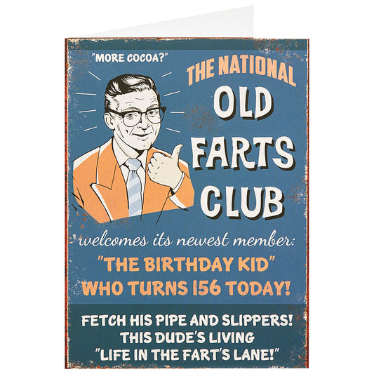 Funny Birthday Card Old Farts Club