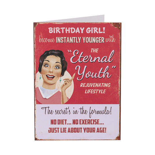 Funny Birthday Card Eternal Youth