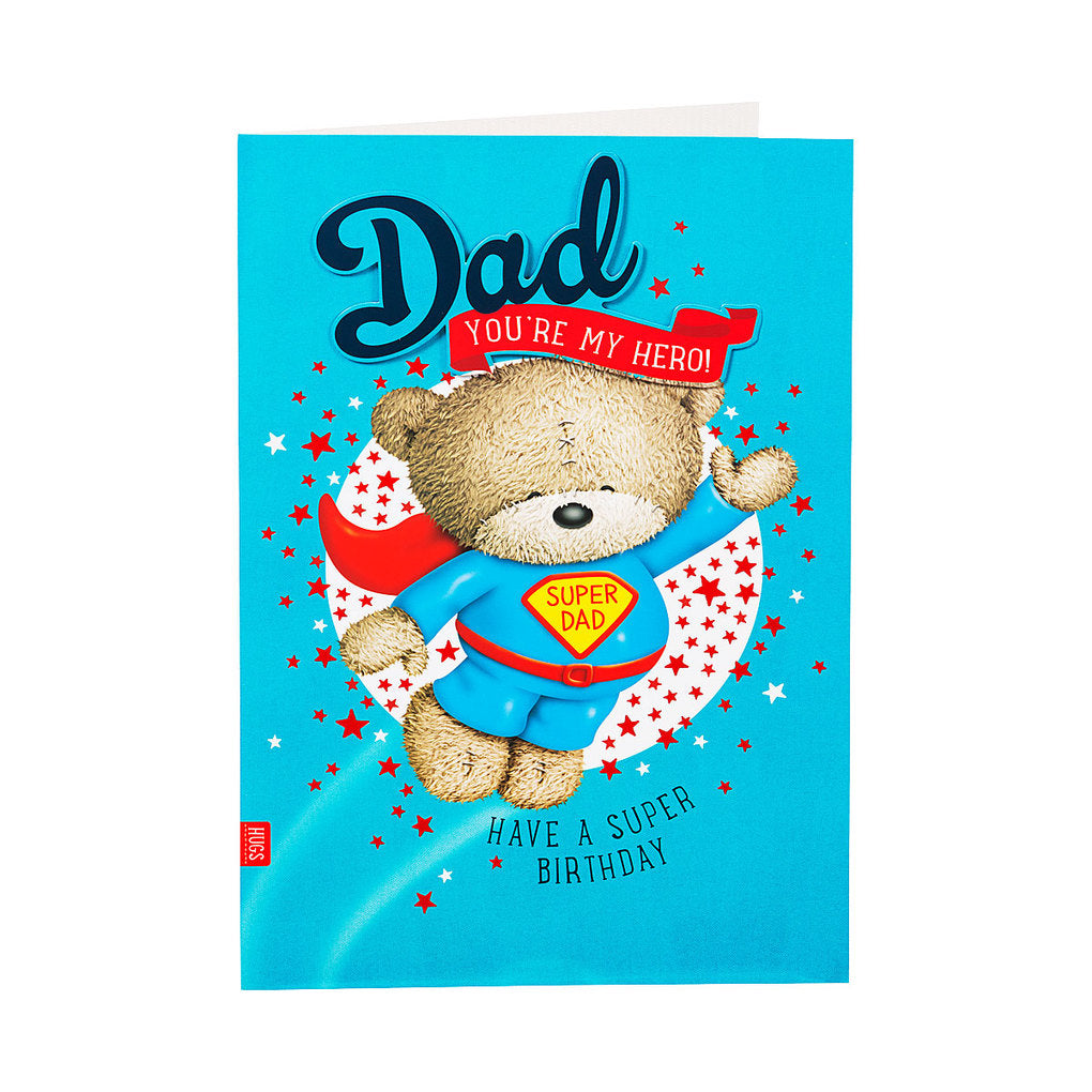 Cute Super Hero Dad Birthday Card