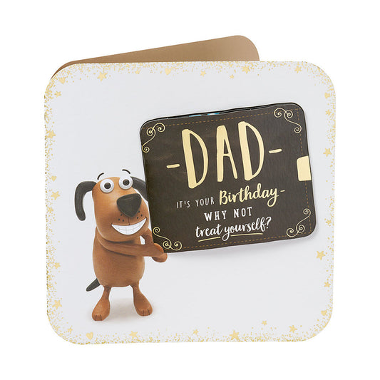 Contemporary Wallet Dad Birthday Card