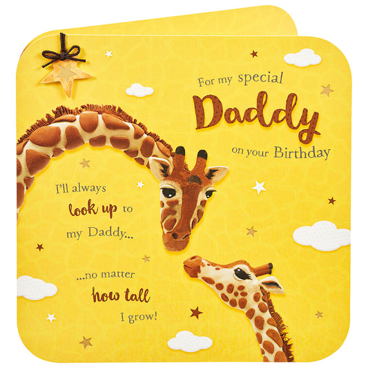 Cute Giraffe Daddy Birthday Card