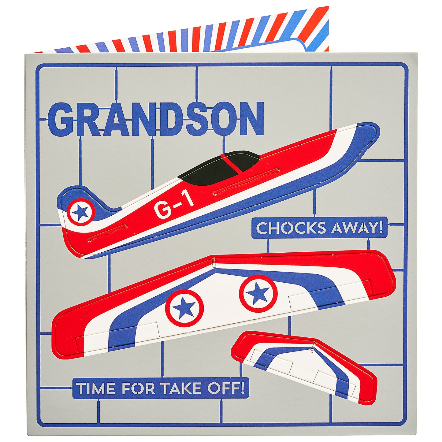 Traditional Plane Grandson Birthday Card