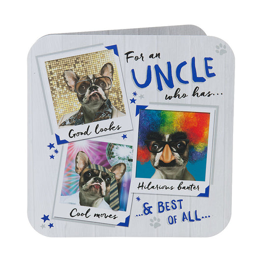 Funny Dogs Uncle Birthday Card