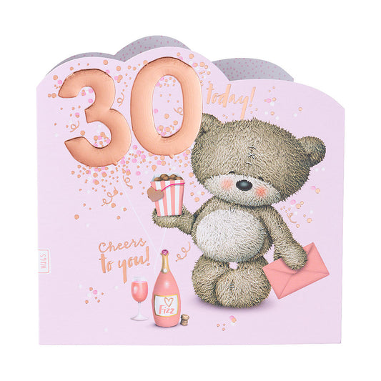 Cute Teddy Bear 30th Birthday Card