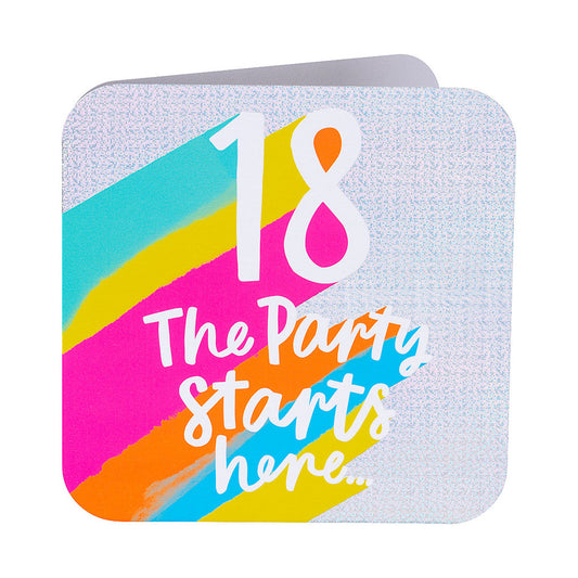 Cute Colourful 18th Birthday Card