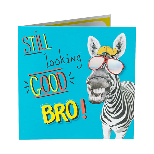 Cute Looking Good Bro Birthday Card