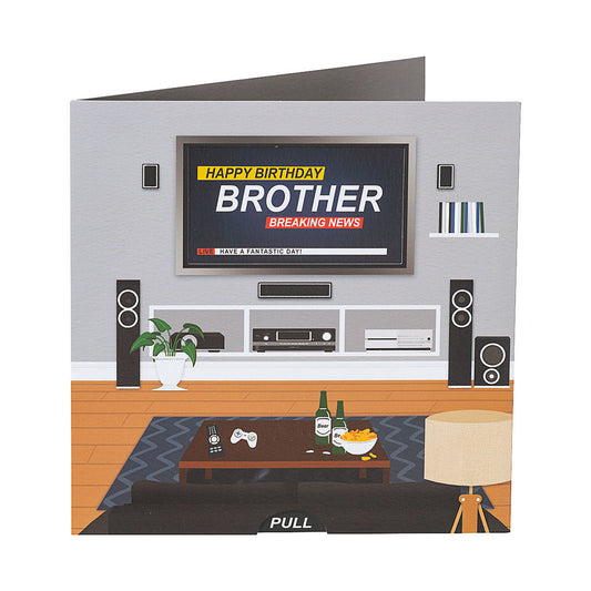 Contemporary Brother Birthday Card