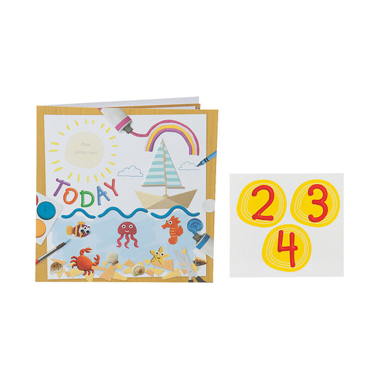 Cute Stickered 2nd 3rd 4th Birthday Card