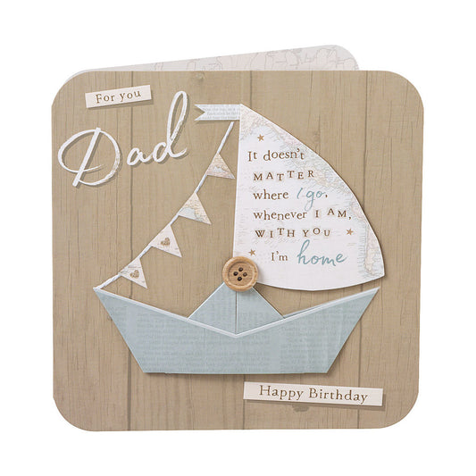 Cute Sail Boat Dad Birthday Card