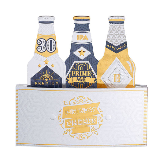 Contemporary Beer 30th Birthday Card