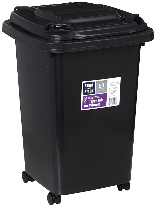 Kids Wheelie Bin 60L Assorted Colours