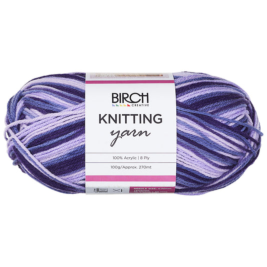 Birch Acrylic Knitting Yarn Mauve Dream 100gm Ball