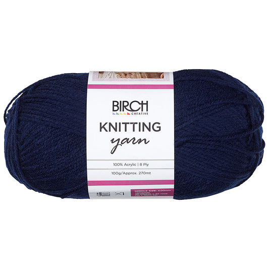 Birch Acrylic Knitting Yarn Mid Blue 8ply 100g