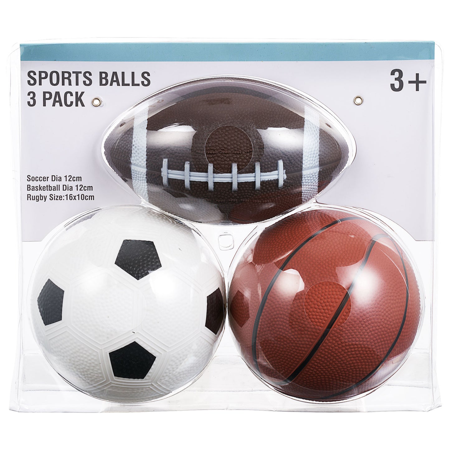 PVC Ball Sports 3pk