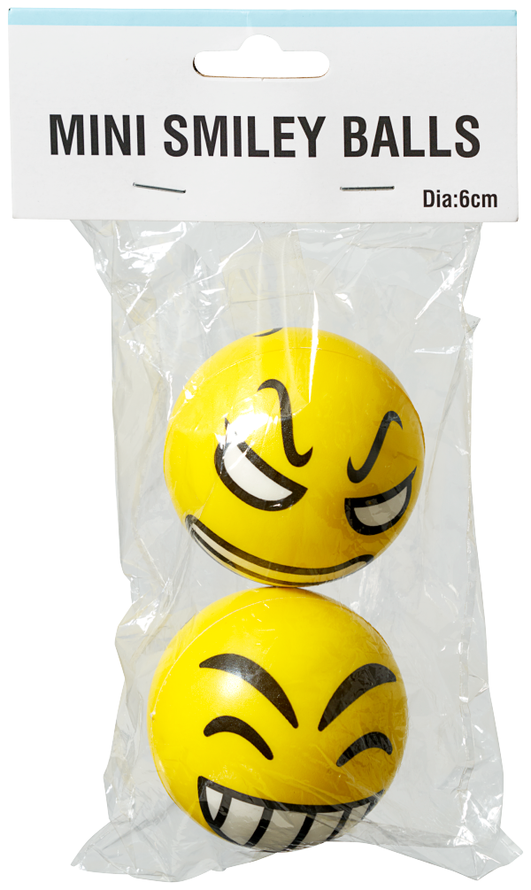 Foam Balls Smiley 2pk