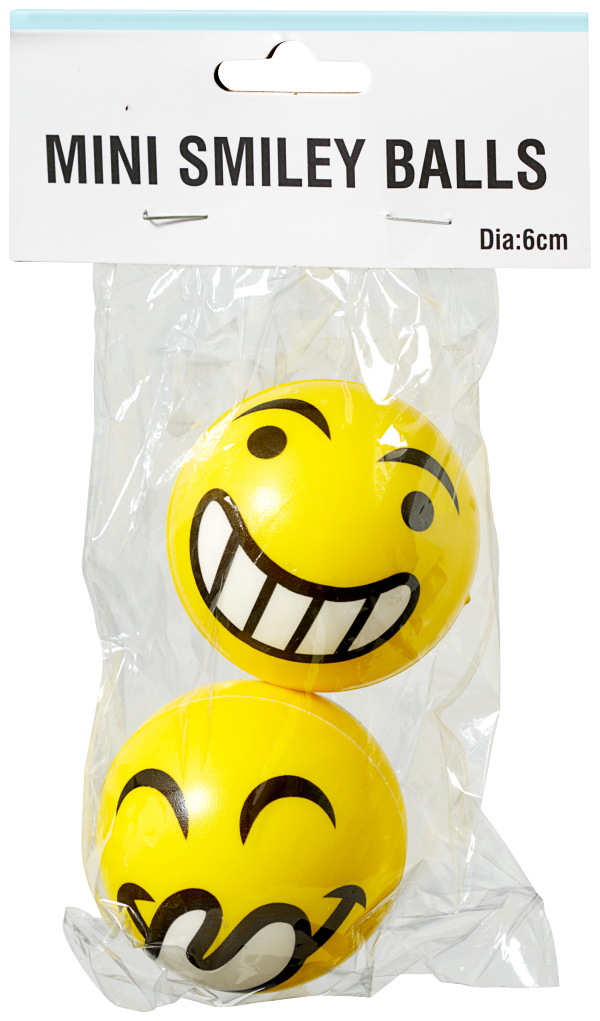 Foam Balls Smiley 2pk