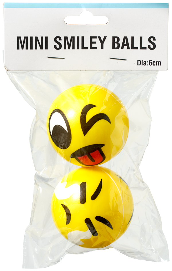 Foam Balls Smiley 2pk