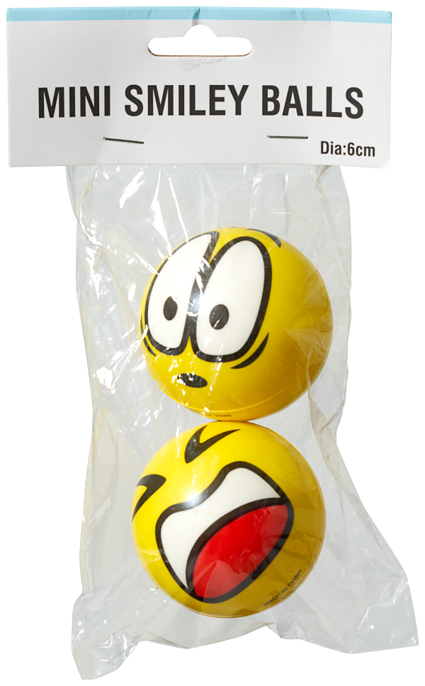 Foam Balls Smiley 2pk