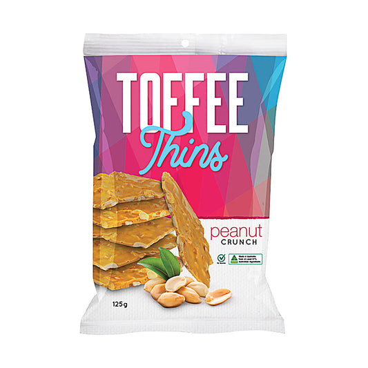 Toffee Thins Peanut Crunch 125g