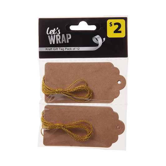 Kraft Gift Tag 12pk