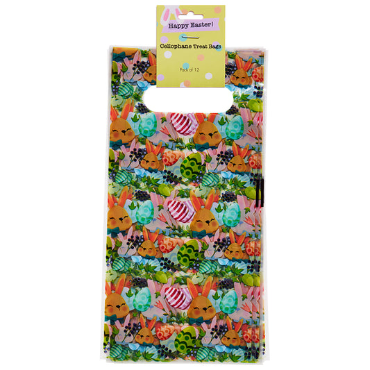 Easter Cellophane Treat Bag 12pk