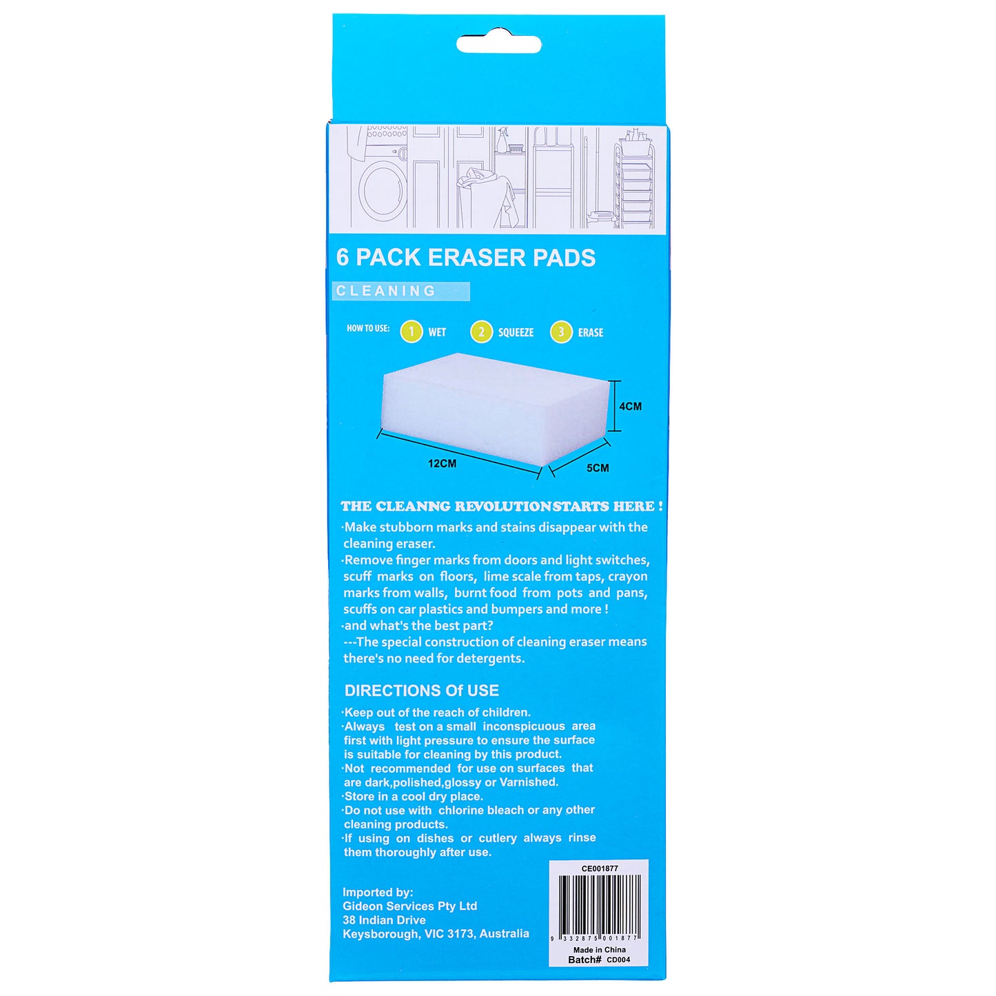 Cleaning Eraser 6pk