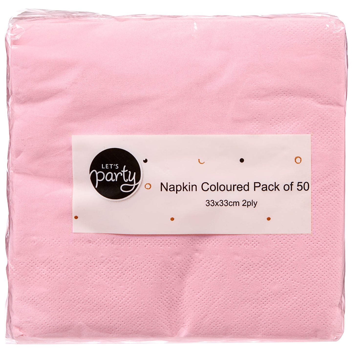 Napkin Coloured Pale Pink 2ply 50pk