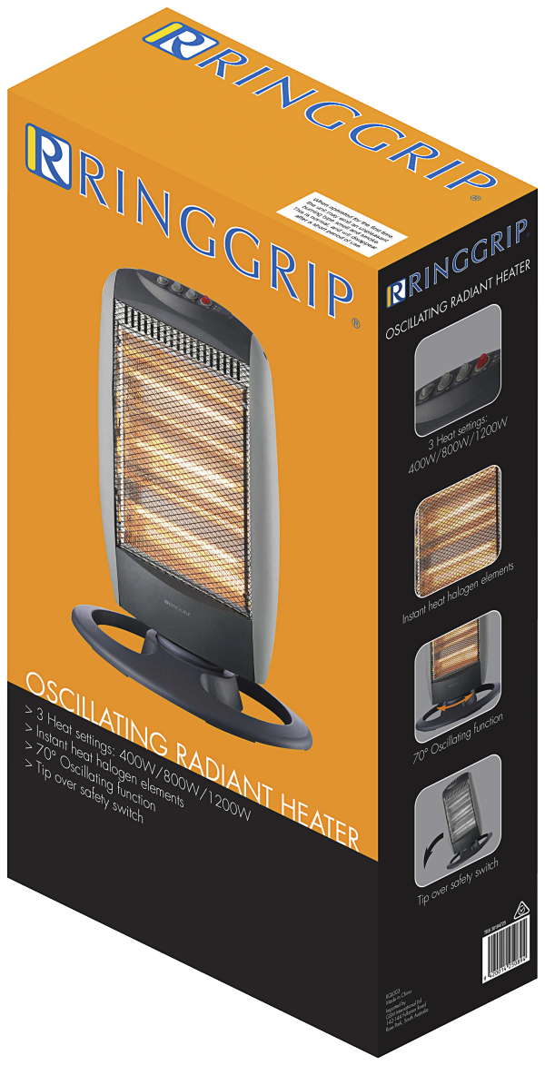 Ringgrip Halogen Heater 1200W