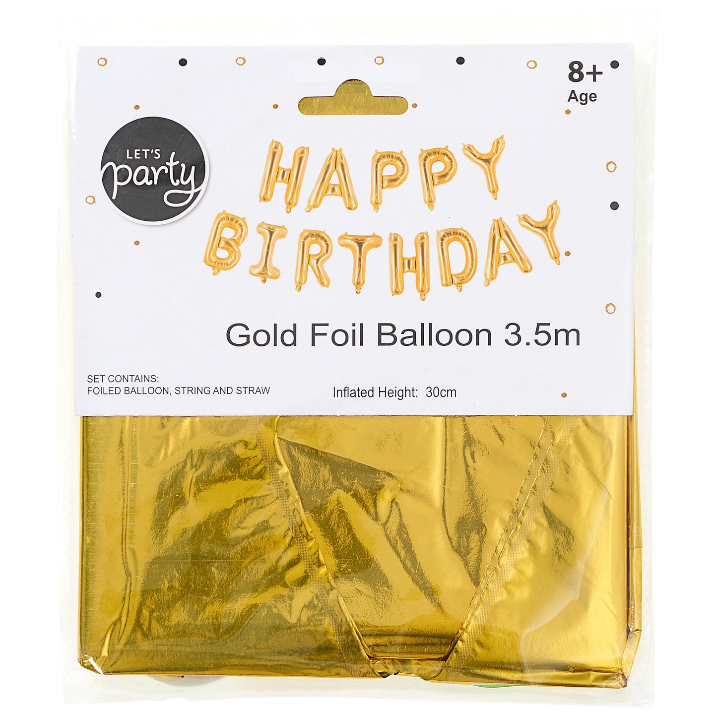 Happy Birthday Foil Balloon Gold