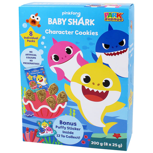 Baby Shark Character Cookies 8pk 200g