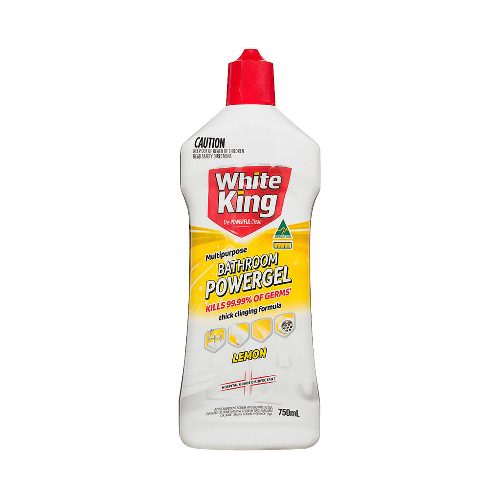 White King Mulitpurpose Bathroom Powergel Lemon 750mL