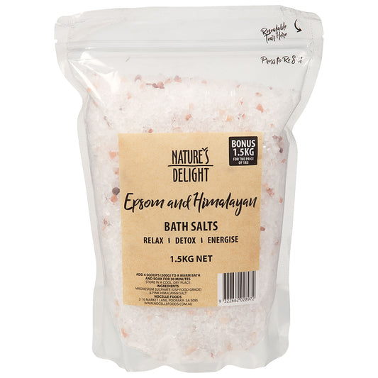 Natures Delight Epsom Himalayan Salts 1.5kg