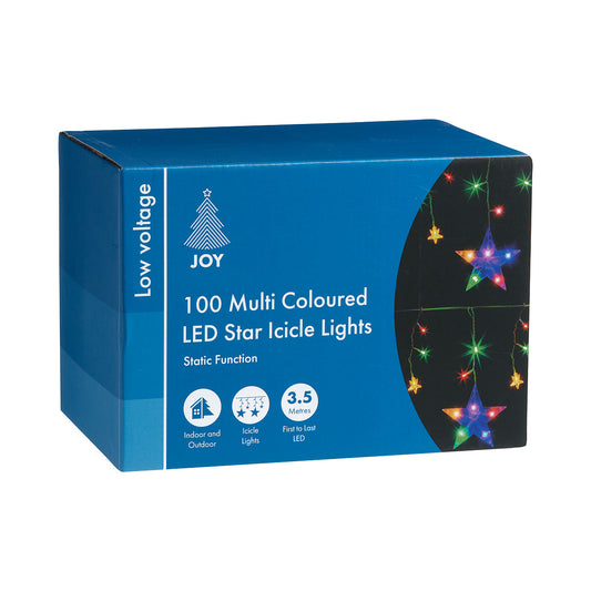 Christmas Low-Voltage Star Icicle Coloured 100 LED