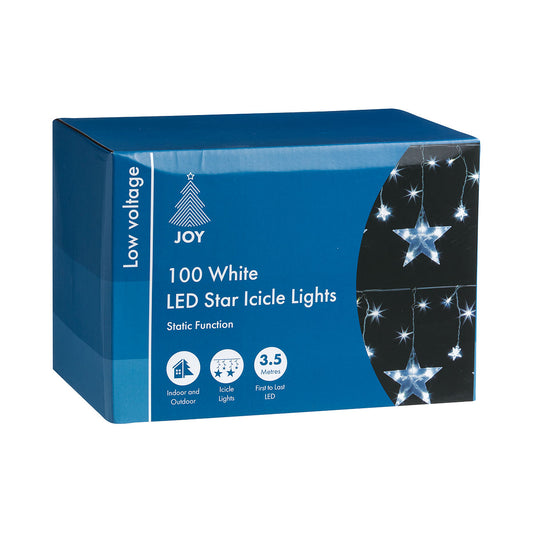 Christmas Low-Voltage Star Icicle Cool White 100 LED