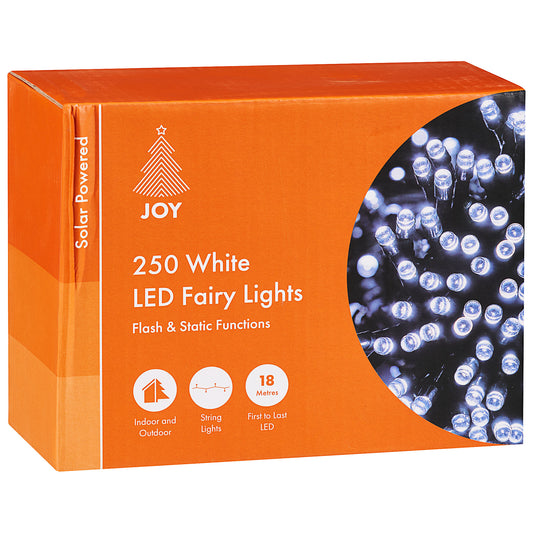 Christmas Solar Fairy Lights Cool White 250 LED