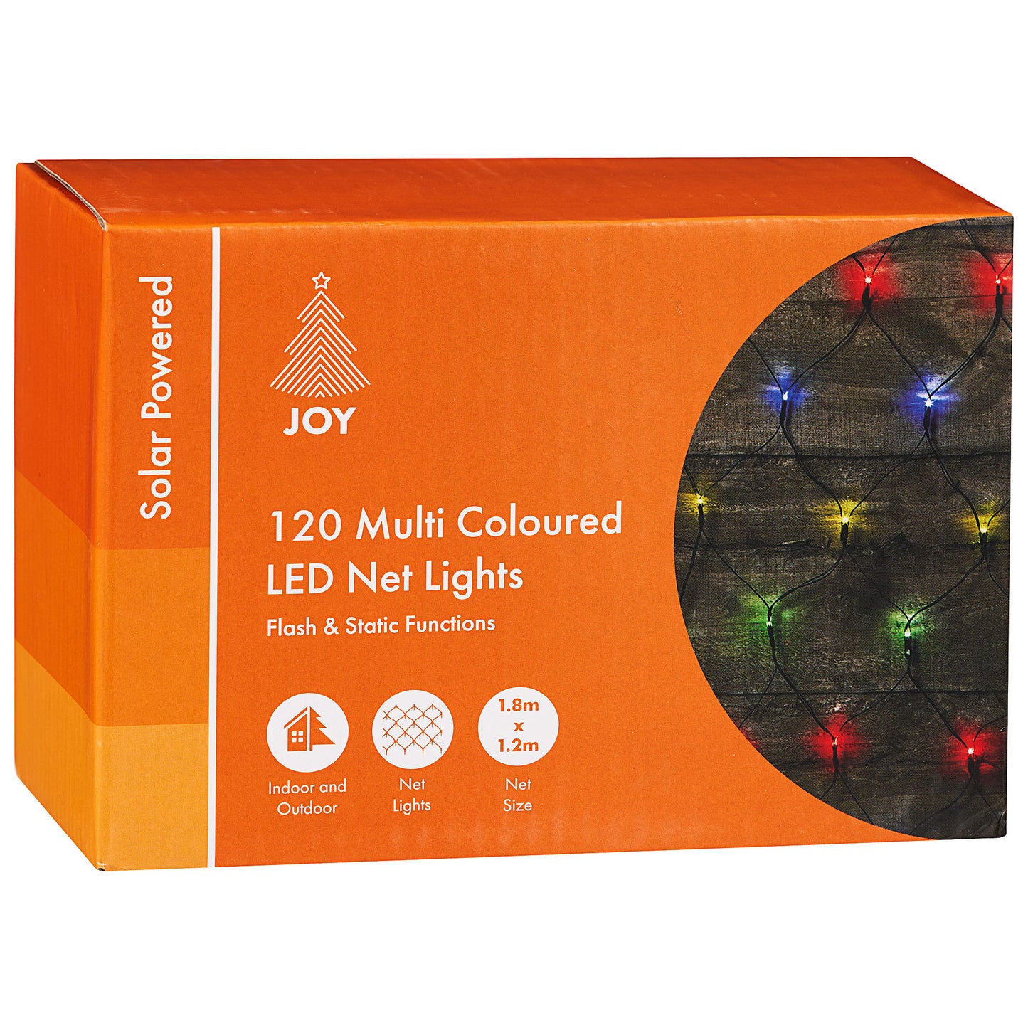 Solar LED Net Lights Coloured 80pk