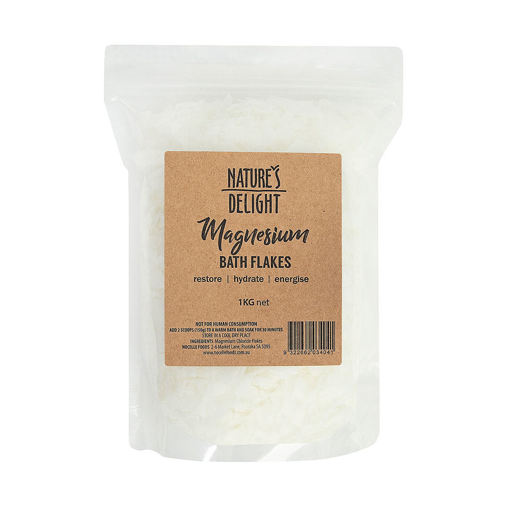 Natures Delight Magnesium Bath Flakes 1kg