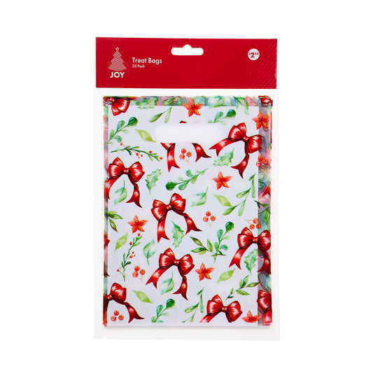 Christmas Cellophane Treat Bags 20pk