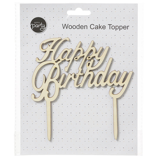 Birthday Wood Cake Topper