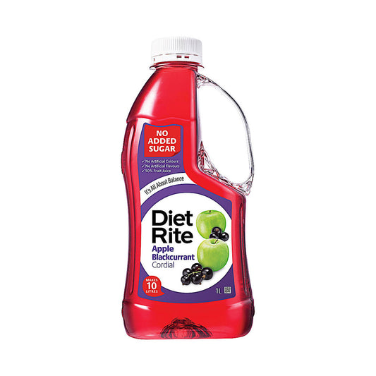 Diet Rite Blackcurrant Cordial 1L