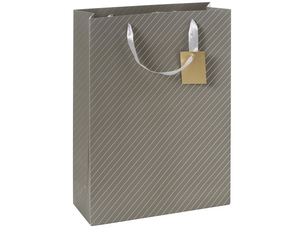 Gift Bag Foiled Stripe Xl Assorted