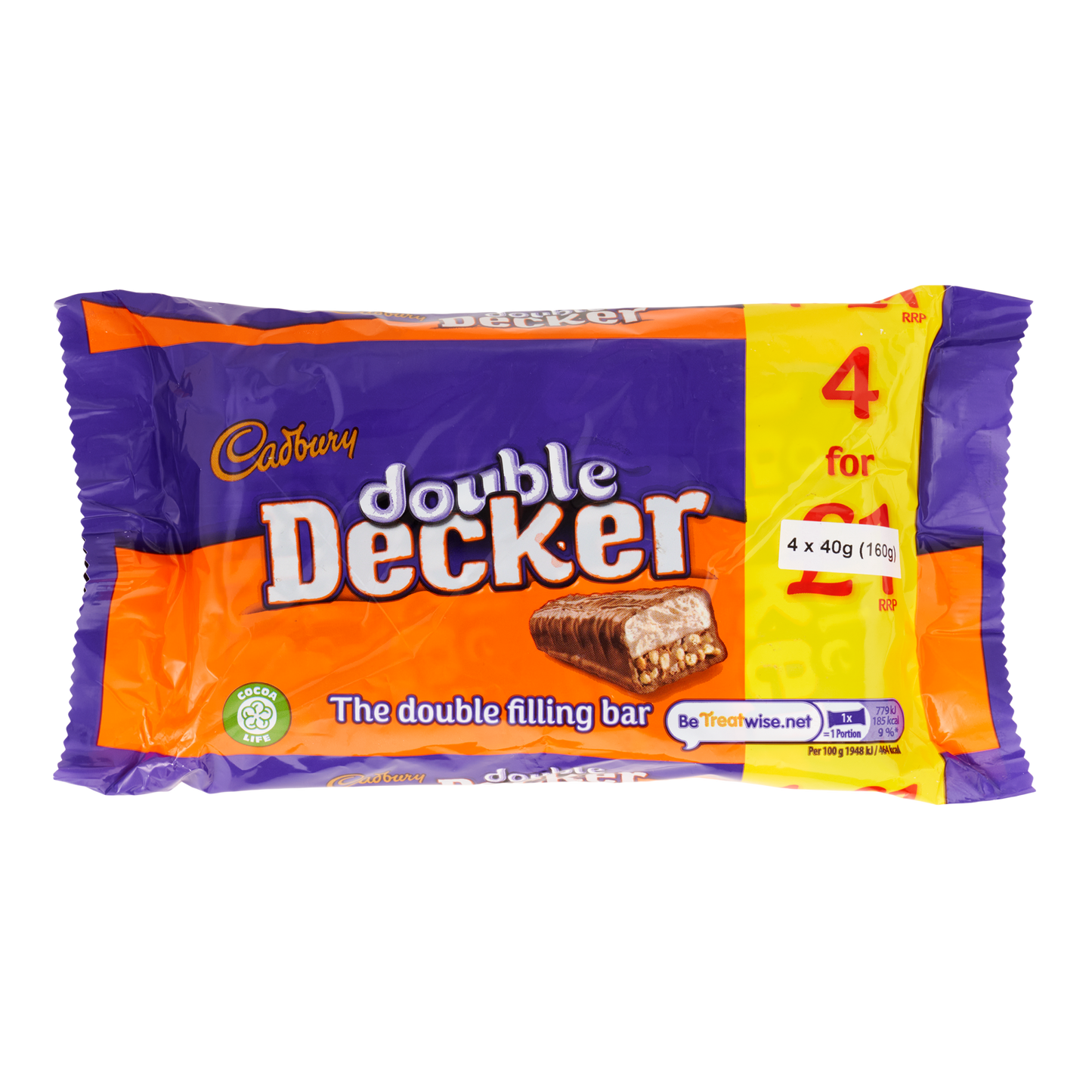 Cadbury Double Decker Bar 4pk