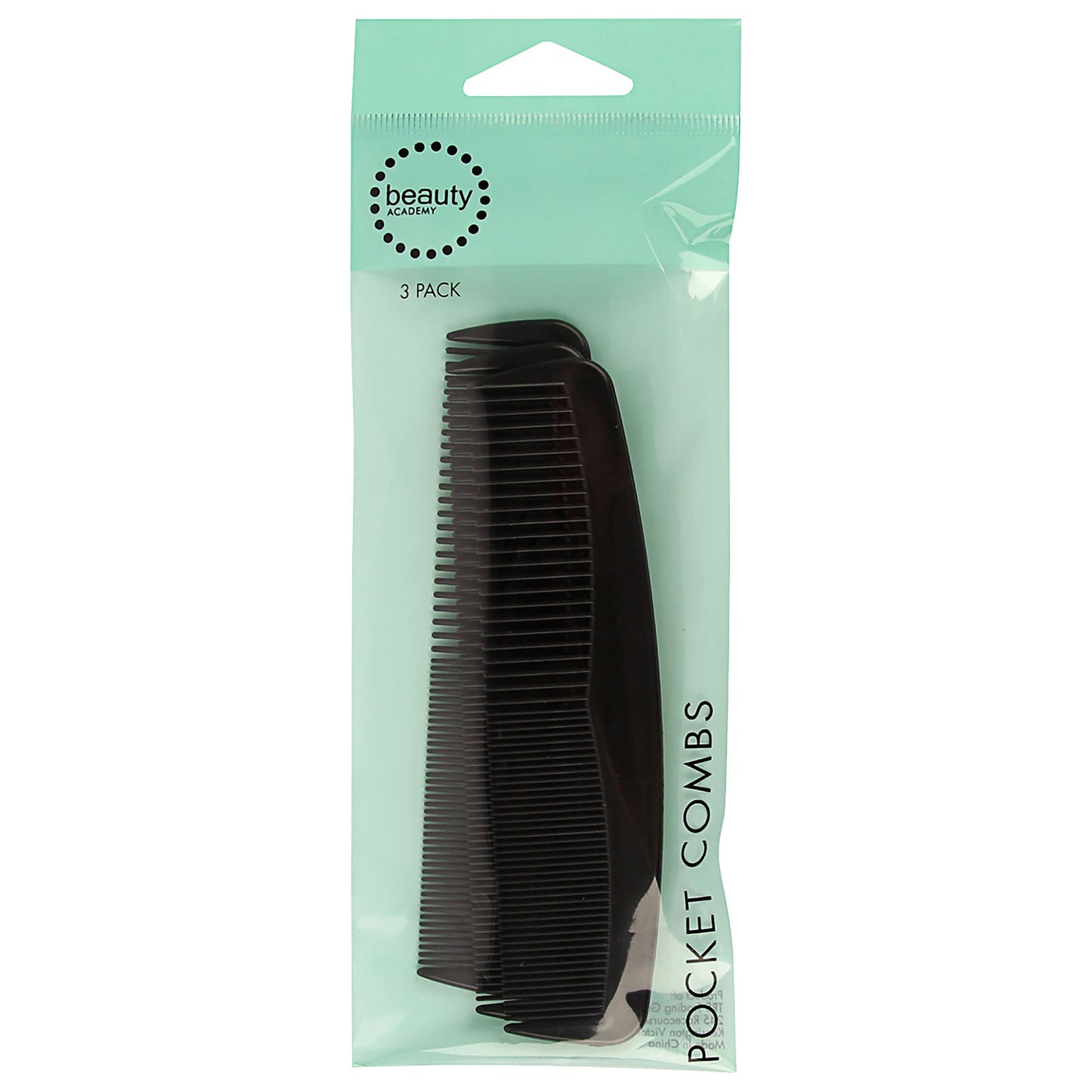 Pocket Comb Black 3pk