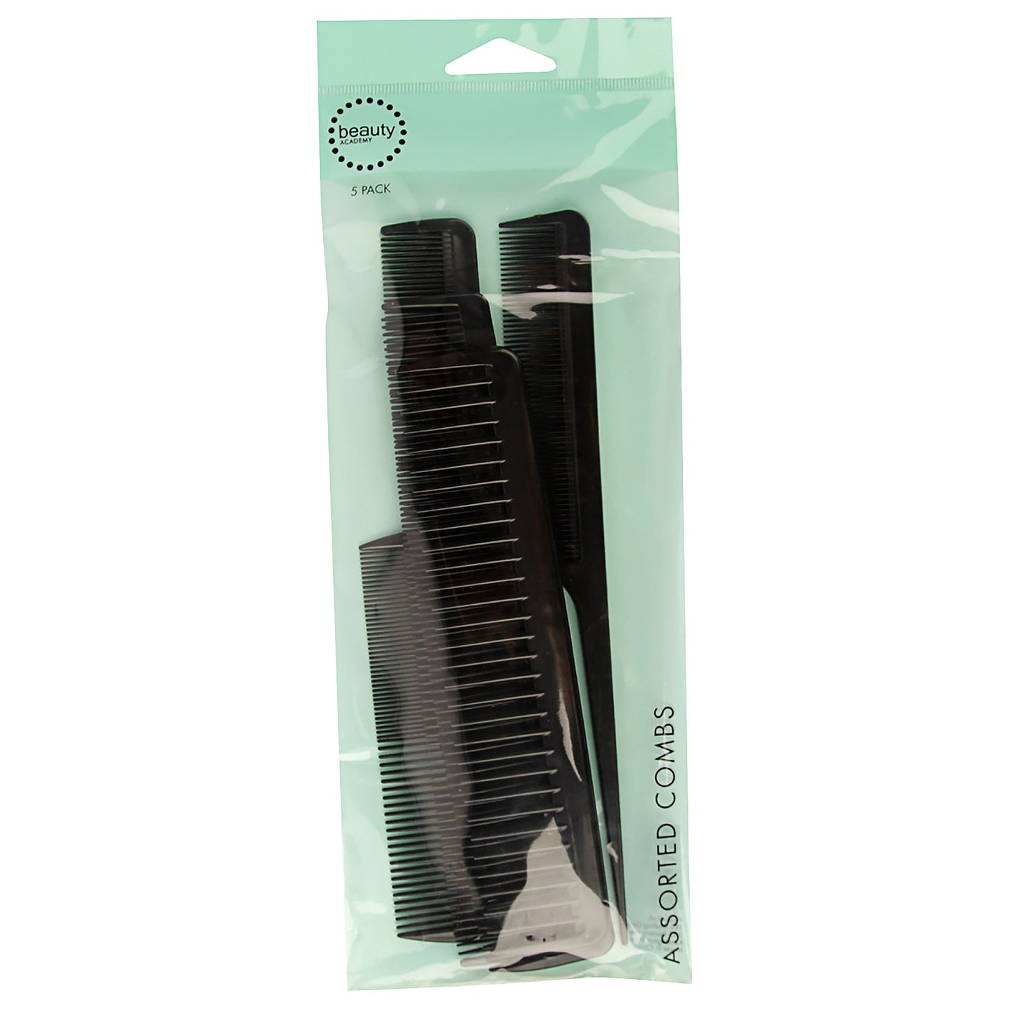 Combs Black 5pk Assorted