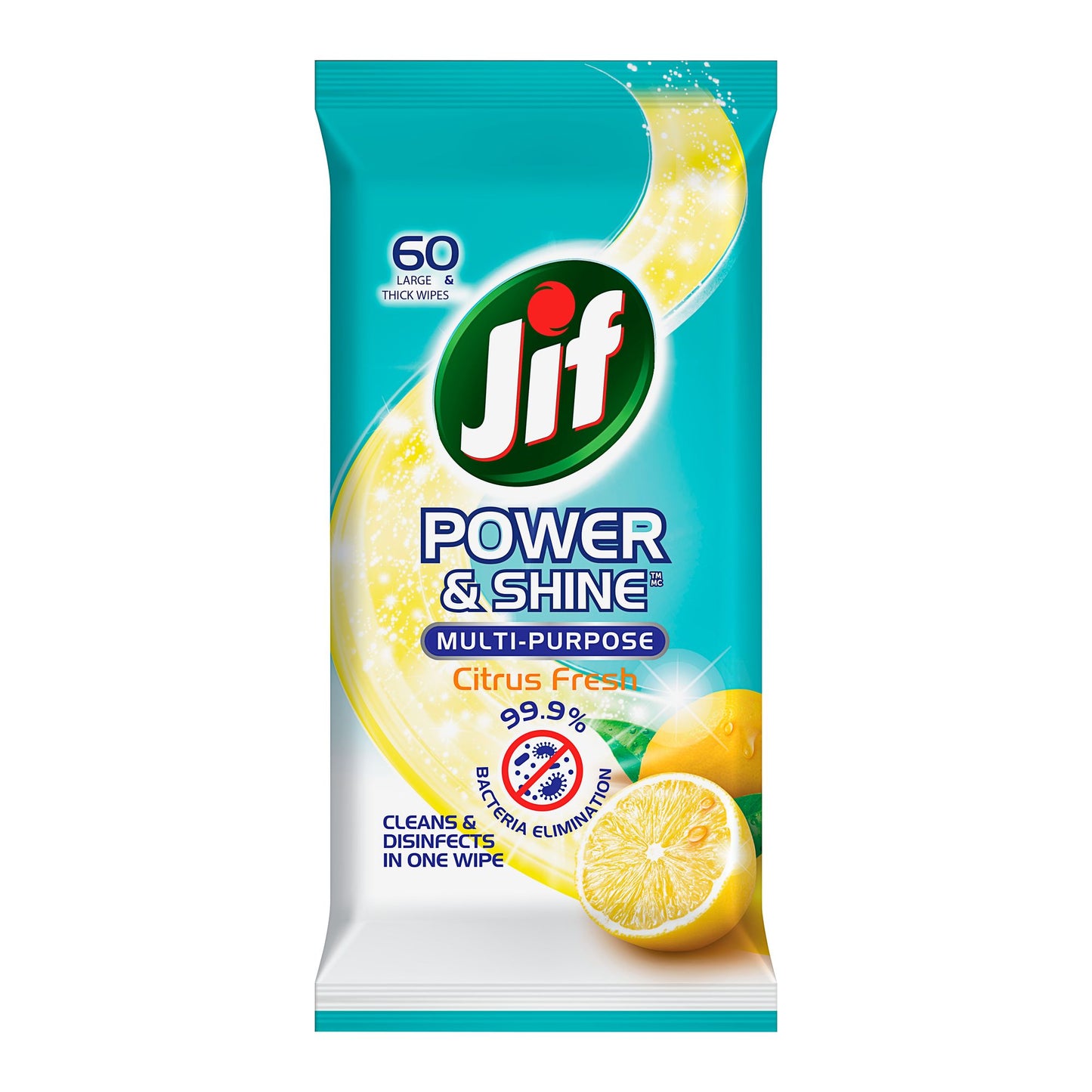 Jif Anti-bacterial Citrus Wipes 60pc