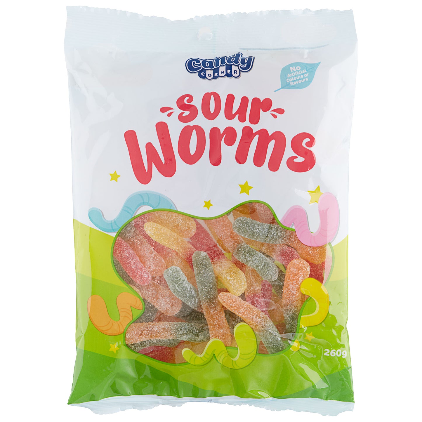 Candy Corner Sour Worms 260g